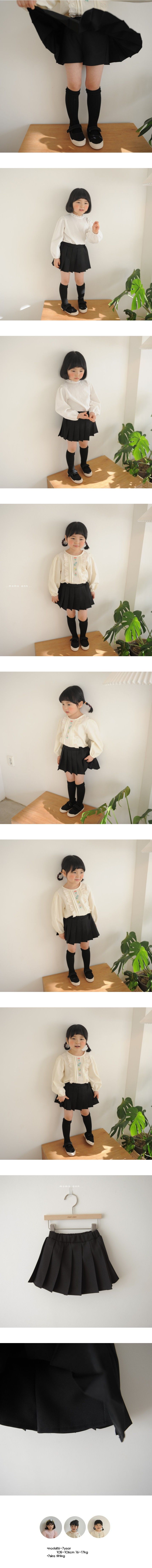 MOMO ANN - Korean Children Fashion - #Kfashion4kids - Black Pleats Skirt Pants - 2