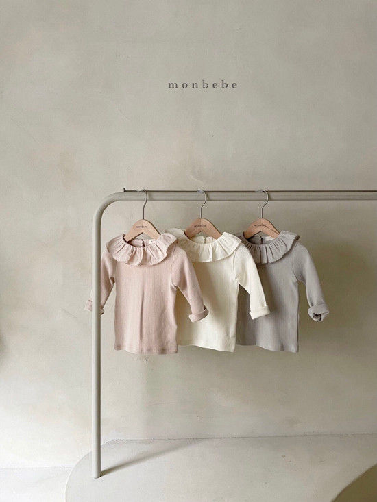 MONBEBE - Korean Children Fashion - #Kfashion4kids - Jacquard Frill Tee - 6
