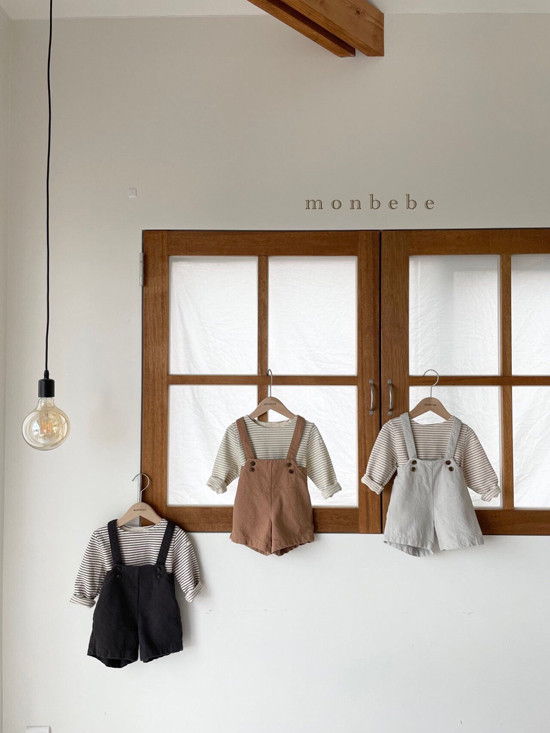 MONBEBE - Korean Children Fashion - #Kfashion4kids - Spring Suspender Half Pants - 2