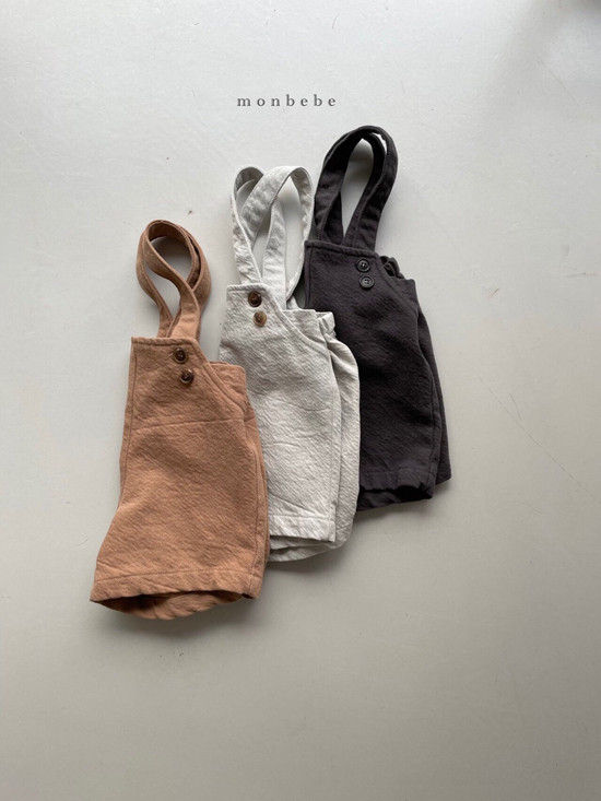 MONBEBE - Korean Children Fashion - #Kfashion4kids - Spring Suspender Half Pants - 4