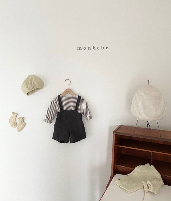 MONBEBE - Korean Children Fashion - #Kfashion4kids - Spring Suspender Half Pants - 6