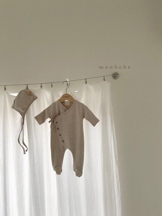 MONBEBE - Korean Children Fashion - #Kfashion4kids - Cozy Romper with Bonnet - 4