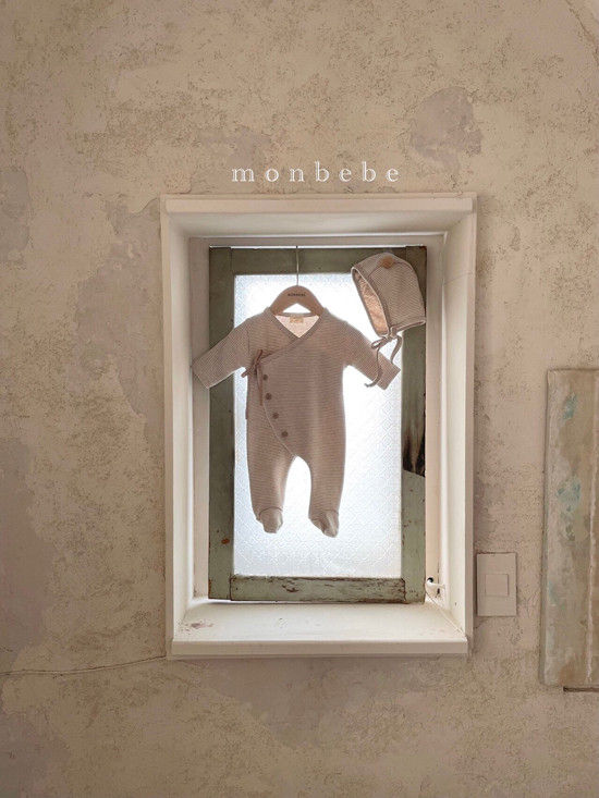 MONBEBE - Korean Children Fashion - #Kfashion4kids - Cozy Romper with Bonnet - 6