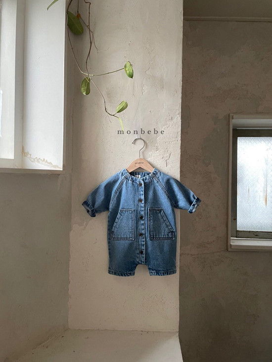 MONBEBE - Korean Children Fashion - #Kfashion4kids - Denim Bodysuit - 5