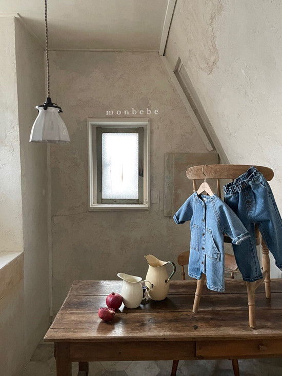 MONBEBE - Korean Children Fashion - #Kfashion4kids - Denim Bodysuit - 7
