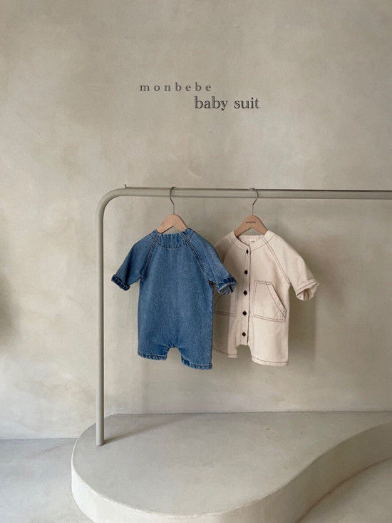 MONBEBE - Korean Children Fashion - #Kfashion4kids - Denim Bodysuit - 9