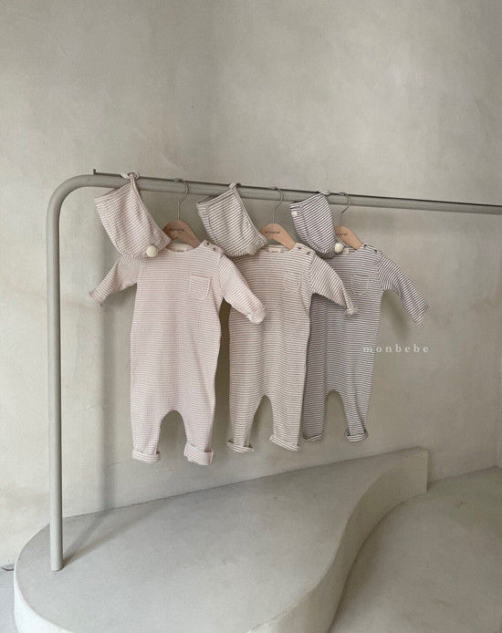 MONBEBE - Korean Children Fashion - #Kfashion4kids - Paul Stripe Bodysuit - 9