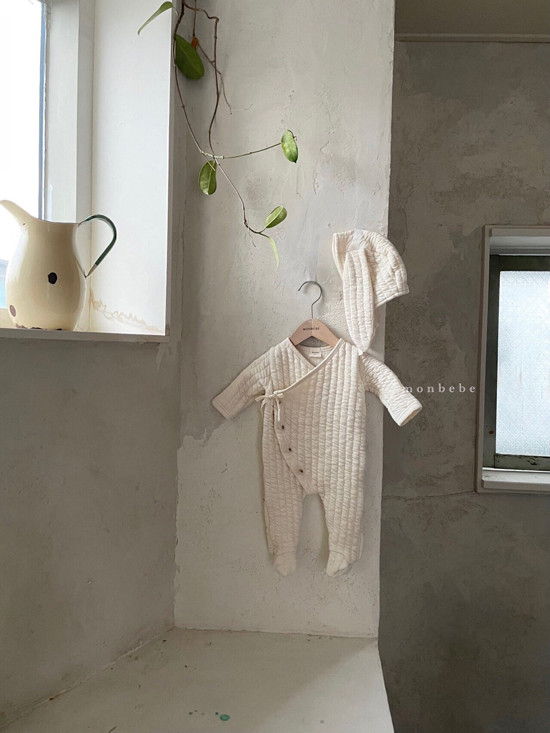 MONBEBE - Korean Children Fashion - #Kfashion4kids - Eco Bunny Bodysuit with Bonnet - 7