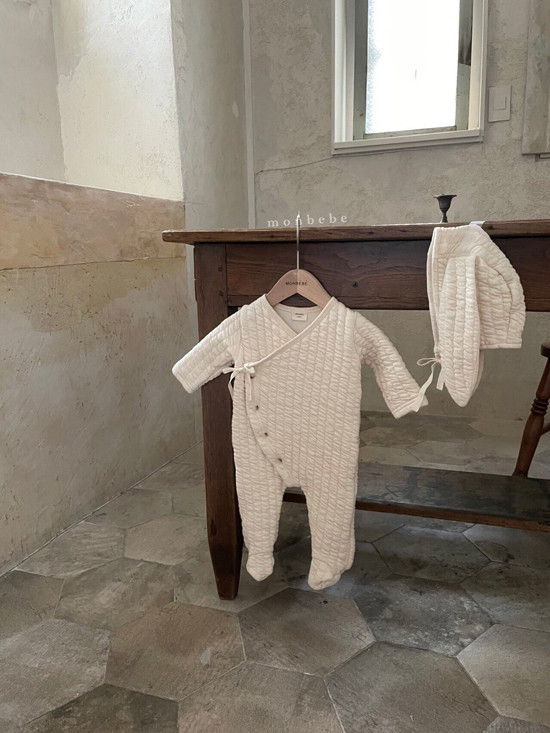 MONBEBE - Korean Children Fashion - #Kfashion4kids - Eco Bunny Bodysuit with Bonnet - 8