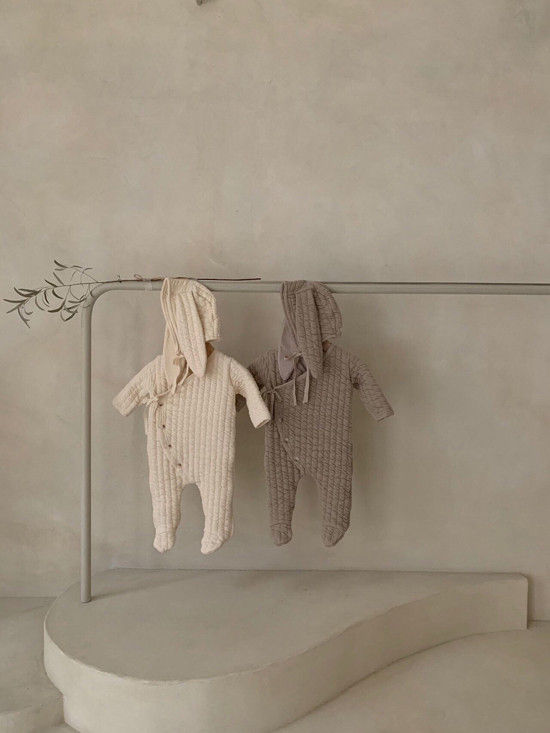 MONBEBE - Korean Children Fashion - #Kfashion4kids - Eco Bunny Bodysuit with Bonnet - 9