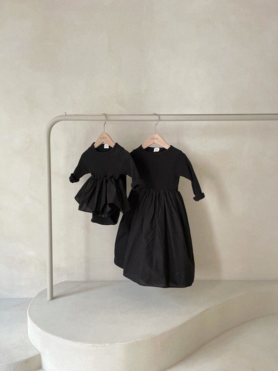 MONBEBE - Korean Children Fashion - #Kfashion4kids - Rib Frill One-piece - 2