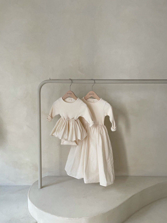 MONBEBE - Korean Children Fashion - #Kfashion4kids - Rib Frill One-piece - 3