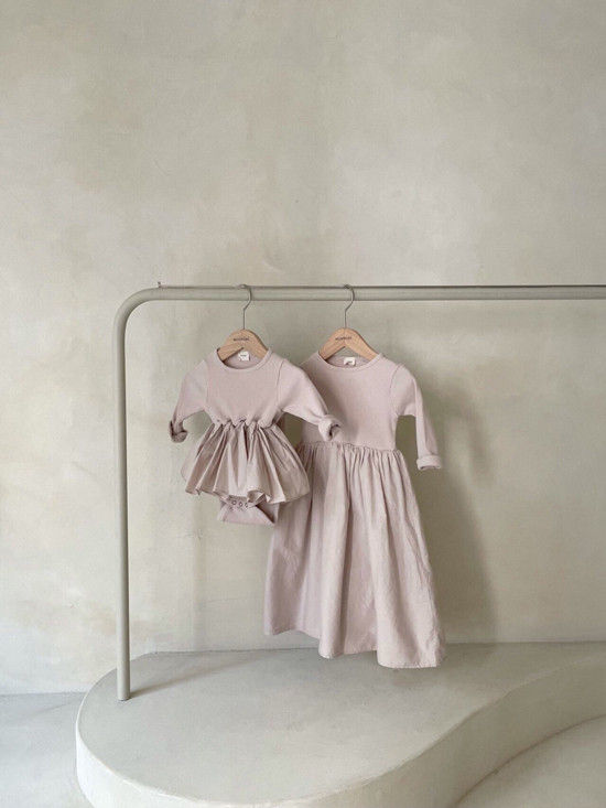 MONBEBE - Korean Children Fashion - #Kfashion4kids - Rib Frill One-piece - 4