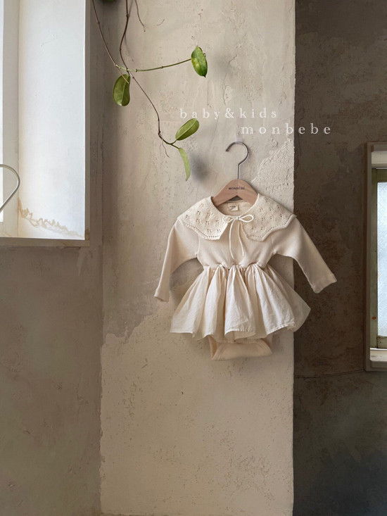 MONBEBE - Korean Children Fashion - #Kfashion4kids - Rib Frill Bodysuit - 2