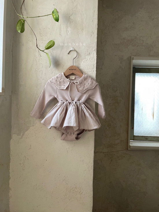 MONBEBE - Korean Children Fashion - #Kfashion4kids - Rib Frill Bodysuit - 3