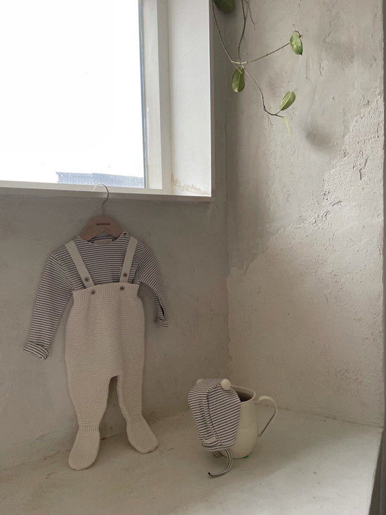 MONBEBE - Korean Children Fashion - #Kfashion4kids - Cotton Foot Bodysuit - 6