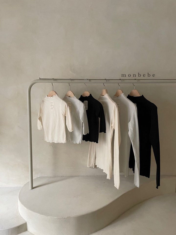 MONBEBE - Korean Children Fashion - #Kfashion4kids - Silky High Neck Tee - 5