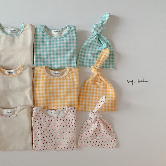 MY BEBE - Korean Children Fashion - #Kfashion4kids - Two Romper Set with Hat - 3