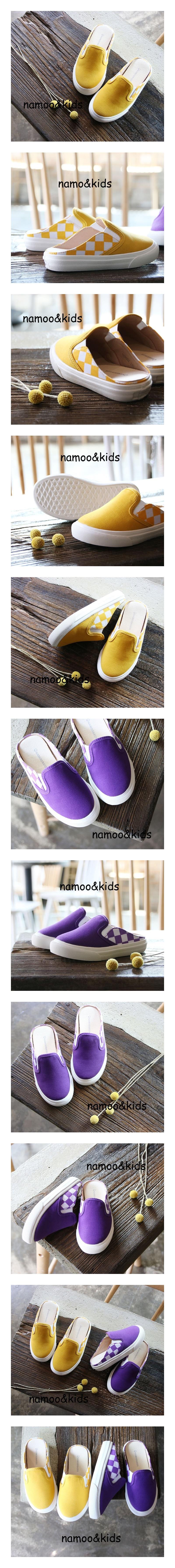 NAMOO & KIDS - Korean Children Fashion - #Kfashion4kids - Zio Check Mule Slip-on