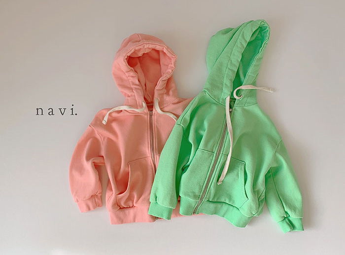 NAVI - Korean Children Fashion - #Kfashion4kids - Pigment Hood Zip-up Jacket