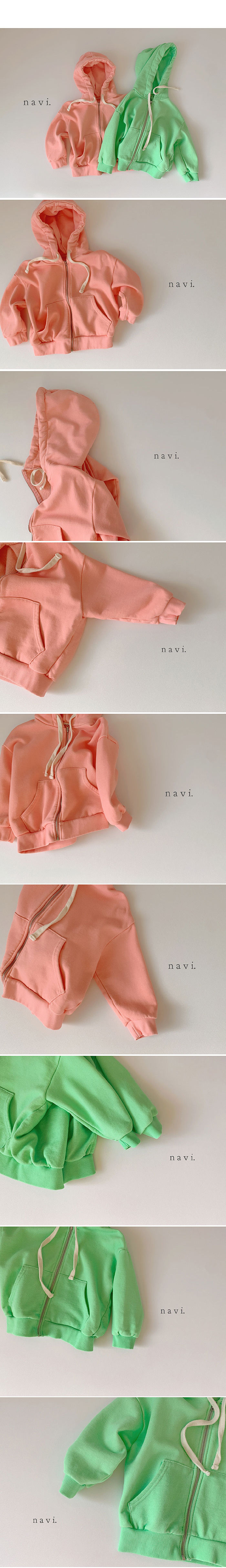 NAVI - Korean Children Fashion - #Kfashion4kids - Pigment Hood Zip-up Jacket - 3