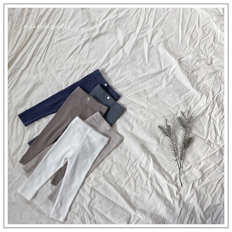 NUNUBIEL - Korean Children Fashion - #Kfashion4kids - Rib Button Leggings