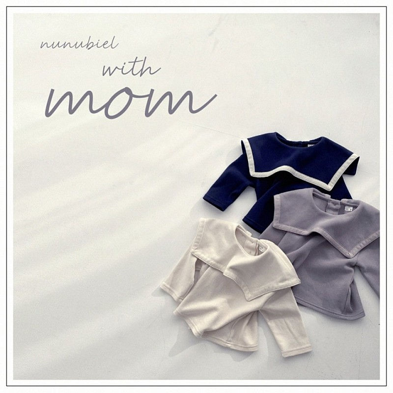 NUNUBIEL - Korean Children Fashion - #Kfashion4kids - Tape sailor Tee with Mom