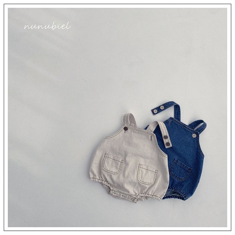 NUNUBIEL - Korean Children Fashion - #Kfashion4kids - Button Denim Romper