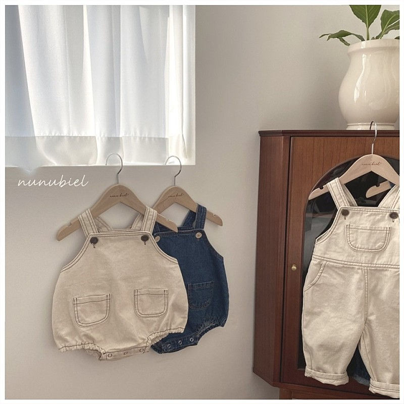 NUNUBIEL - Korean Children Fashion - #Kfashion4kids - Button Denim Romper - 2