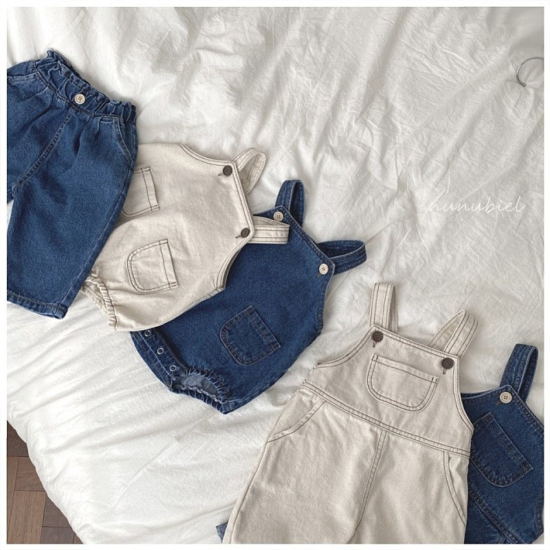 NUNUBIEL - Korean Children Fashion - #Kfashion4kids - Button Denim Romper - 3