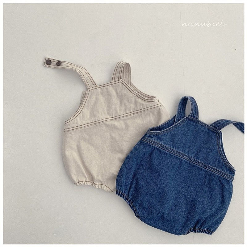 NUNUBIEL - Korean Children Fashion - #Kfashion4kids - Button Denim Romper - 4