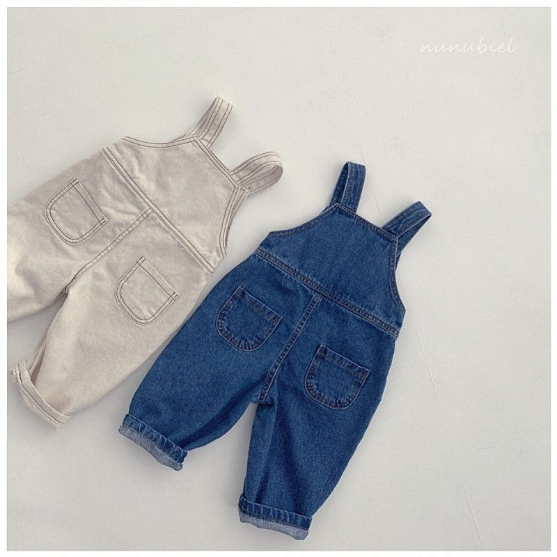 NUNUBIEL - Korean Children Fashion - #Kfashion4kids - Button Denim Suspender Pants - 4