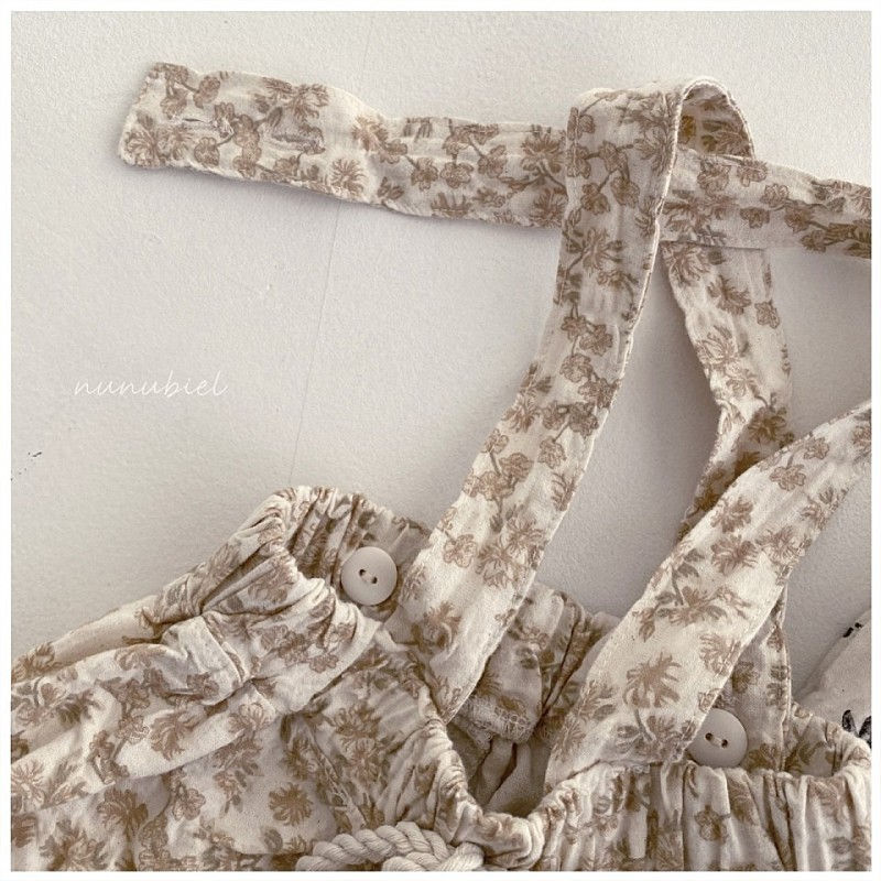 NUNUBIEL - Korean Children Fashion - #Kfashion4kids - Oriental Painting Flower Romper - 5