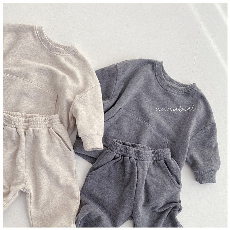 NUNUBIEL - Korean Children Fashion - #Kfashion4kids - Soft Sweatshirt Jogger Pants Set with Mom - 3