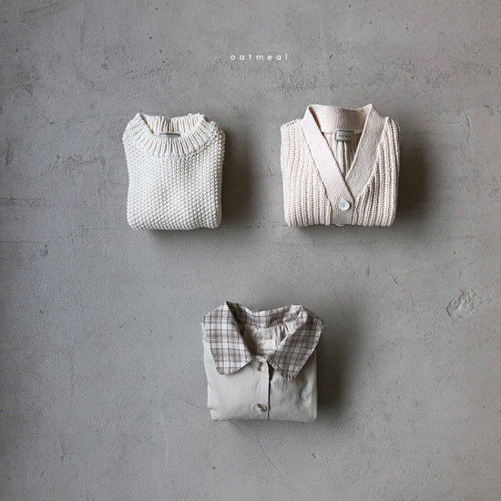 OATMEAL - Korean Children Fashion - #Kfashion4kids - Mono Cotton Cardigan - 12