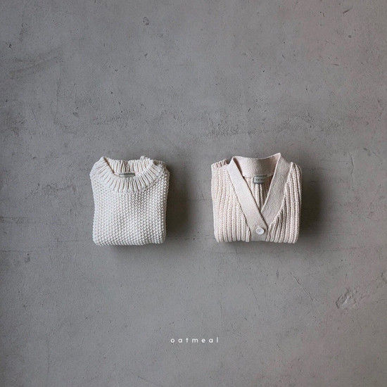 OATMEAL - Korean Children Fashion - #Kfashion4kids - Mono Cotton Cardigan - 8