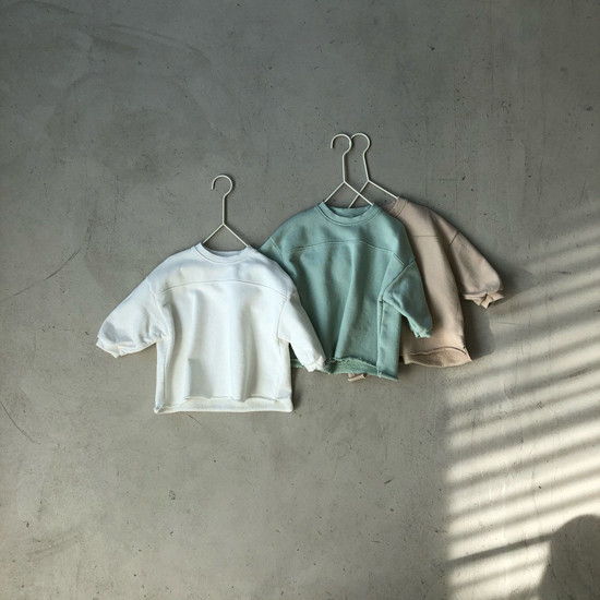 OATMEAL - Korean Children Fashion - #Kfashion4kids - Again Round Sweatshirt - 3