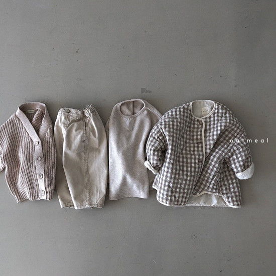 OATMEAL - Korean Children Fashion - #Kfashion4kids - Basic Round Sweatshirt - 4