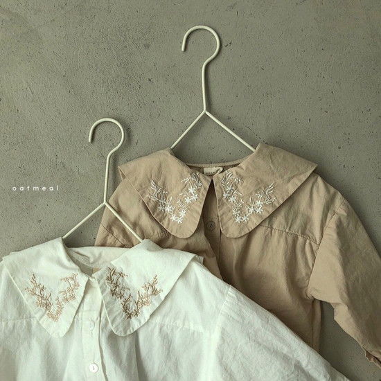 OATMEAL - Korean Children Fashion - #Kfashion4kids - Sailor Paul Blouse
