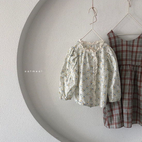 OATMEAL - Korean Children Fashion - #Kfashion4kids - Fine Flower Blouse - 11