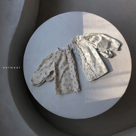 OATMEAL - Korean Children Fashion - #Kfashion4kids - Fine Flower Blouse - 2