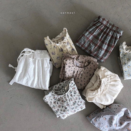 OATMEAL - Korean Children Fashion - #Kfashion4kids - Fine Flower Blouse - 6