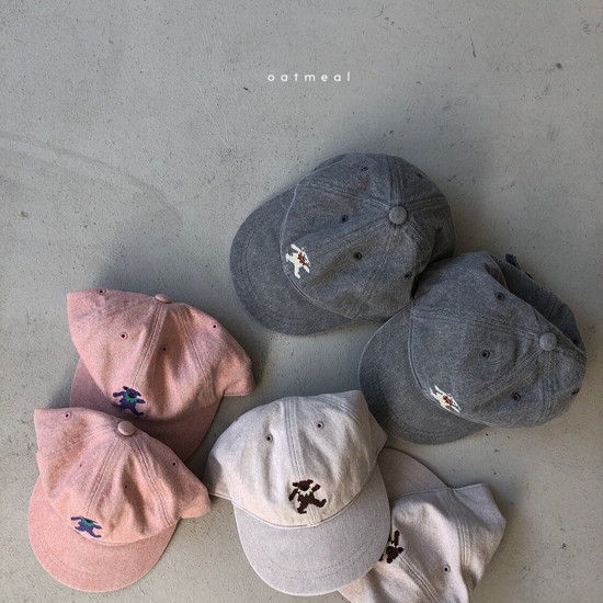 OATMEAL - Korean Children Fashion - #Kfashion4kids - Darling Bear Ball Cap