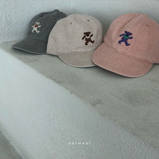 OATMEAL - Korean Children Fashion - #Kfashion4kids - Darling Bear Ball Cap - 10