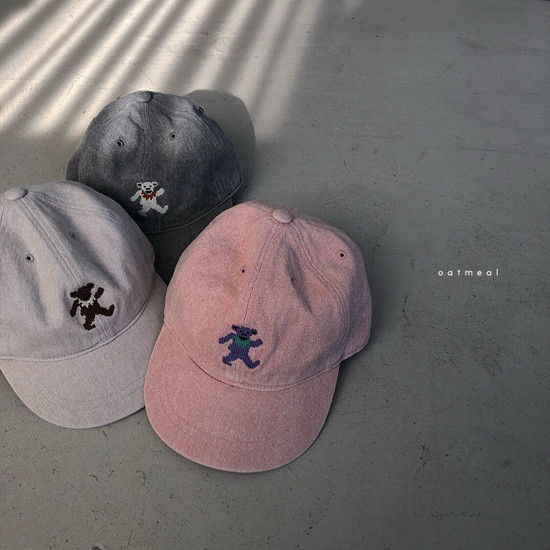 OATMEAL - Korean Children Fashion - #Kfashion4kids - Darling Bear Ball Cap - 3