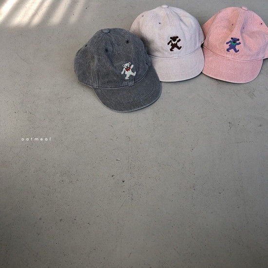 OATMEAL - Korean Children Fashion - #Kfashion4kids - Darling Bear Ball Cap - 5