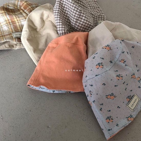 OATMEAL - Korean Children Fashion - #Kfashion4kids - Pints Reversible Bucket Hat