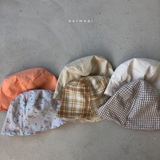 OATMEAL - Korean Children Fashion - #Kfashion4kids - Pints Reversible Bucket Hat - 3