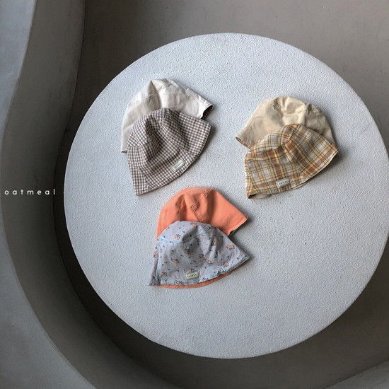 OATMEAL - Korean Children Fashion - #Kfashion4kids - Pints Reversible Bucket Hat - 4