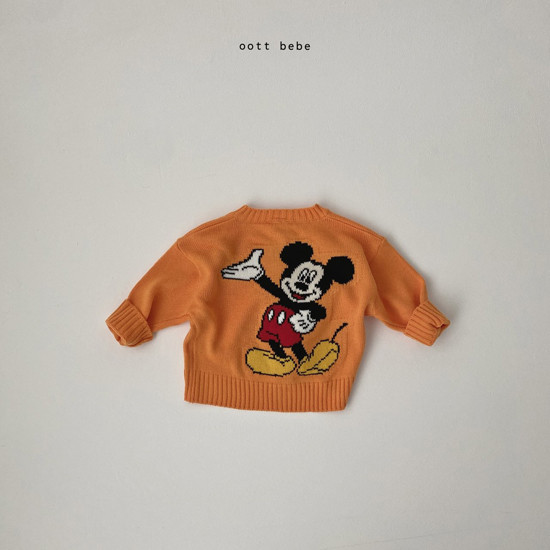 OOTT BEBE - Korean Children Fashion - #Kfashion4kids - Hello Mickey Knit Cardigan with Mom - 4